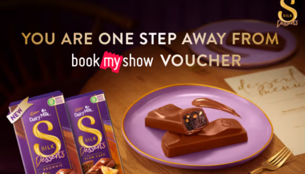 Cadbury Silk Bookmyshow Loot: Free Instant ₹25 Gift Voucher